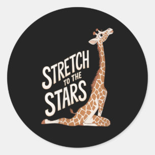 Sticker Rond Les Femmes S'Étendent Vers La Galaxie Sitive Yoga