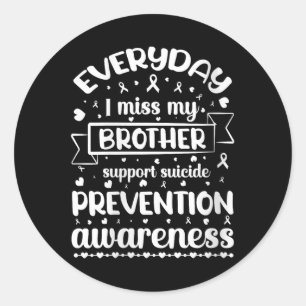 Sticker Rond Les Femmes Tous Les Jours, Mon Frère Me Manque Pou