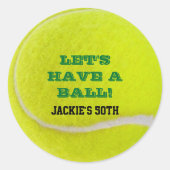 Sticker Rond Les fêtes de tennis ont un bal (Devant)