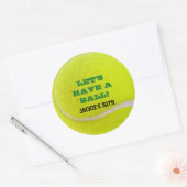 Sticker Rond Les fêtes de tennis ont un bal (Enveloppe)
