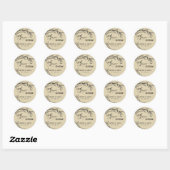 Sticker Rond Les Feuilles Laurel laissent l'amour grandir Maria (Feuille)