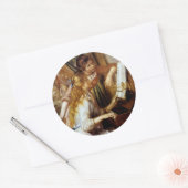 Sticker Rond Les filles au piano (Enveloppe)