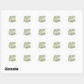 Sticker Rond Les filles chaudes aiment le matcha (Feuille)