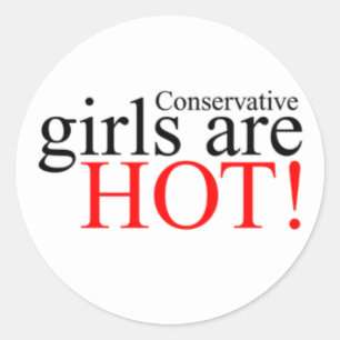 Sticker Rond Les filles conservatrices sont sexy