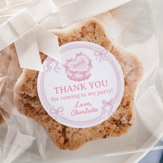 Sticker Rond Les Filles De Bow Rose Voulaient Être Un Anniversa