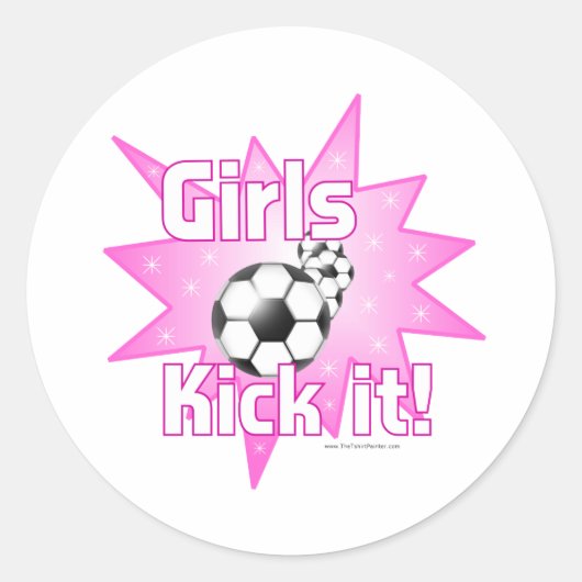 Sticker Rond Les filles le tuent (Devant)