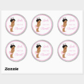 Sticker Rond Les filles sont la bombe ! Cadeau Bain Etc Rose Ar (Feuille)