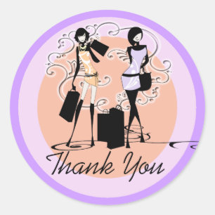 Sticker Rond Les filles Sweets sixteens font leurs courses