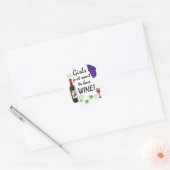 Sticker Rond Les filles veulent juste avoir du vin ! (Enveloppe)