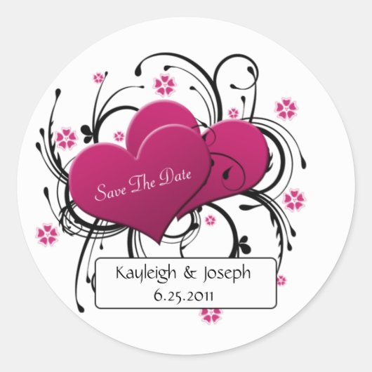 Sticker Rond Les Flèches roses et noires permettent de sauvegar (Devant)