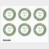 Sticker Rond Les fleurs du printemps (Feuille)