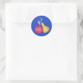 Sticker Rond Les fruits sont sains (Sac)