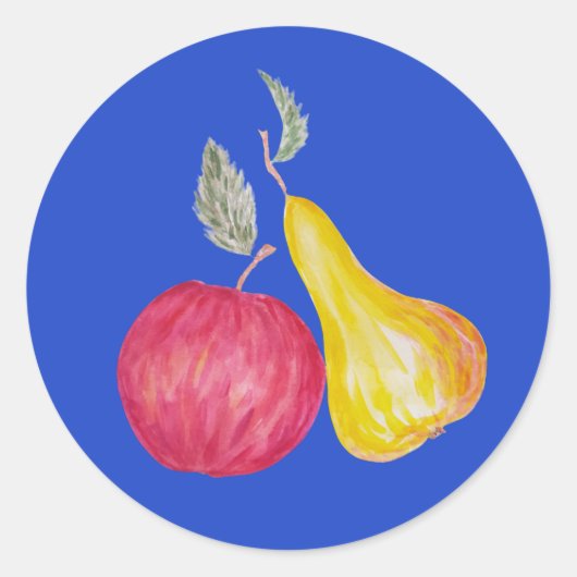 Sticker Rond Les fruits sont sains (Devant)