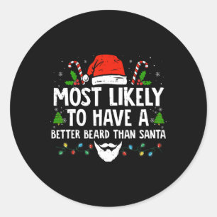 Sticker Rond Les Fun Xmas Les Plus Susceptibles D'Avoir Une Mei