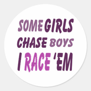 Sticker Rond Les garçons de chasse de quelques filles I les
