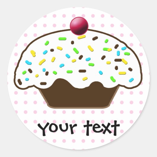 Sticker Rond Les gâteaux mignons (Devant)