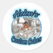 Sticker Rond Les gâteaux personnalisés d'Helen (Devant)