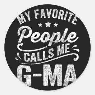 Sticker Rond Les gens favoris m'appellent G-ma Mère's Day Cadea