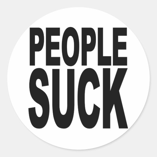 Sticker Rond Les Gens Sucks (Devant)