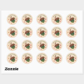 Sticker Rond Les glands de Thanksgiving tombent feuillage perso (Feuille)