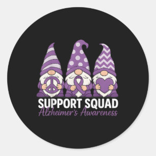 Sticker Rond Les Gnomes soutiennent l'équipe Démence Heimers Se