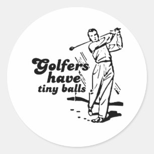 Sticker Rond Les golfeurs ont de petites balles