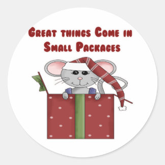 Sticker Rond Les grandes choses arrivent en petits paquets