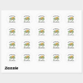 Sticker Rond Les grenouilles dansent ensemble (Feuille)