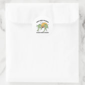 Sticker Rond Les grenouilles dansent ensemble (Sac)