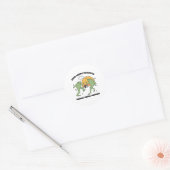 Sticker Rond Les grenouilles dansent ensemble (Enveloppe)