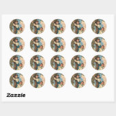 Sticker Rond Les grimpeurs d'arbres (Feuille)