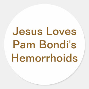 Sticker Rond Les hémorroïdes de Bondi Jésus Hankamer Artjunkhau