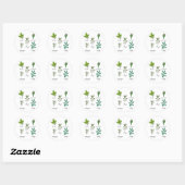 Sticker Rond Les herbes (Feuille)