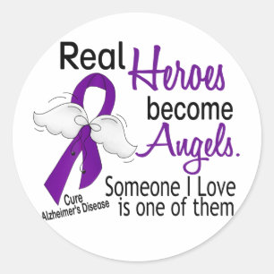 Sticker Rond Les héros deviennent des anges La maladie d'Alzhei
