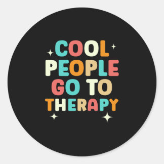 Sticker Rond Les hommes cool vont en thérapie sensibilisation m