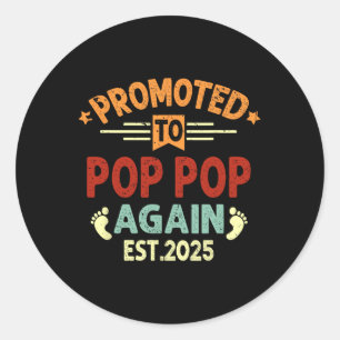 Sticker Rond Les Hommes Promus À Pop Pop Pop De Nouveau 2025 Bi