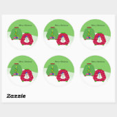 Sticker Rond Les horribles pulls de Noël (Feuille)
