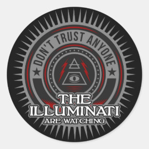 Sticker Rond Les illuminés regardent ne font confiance à person