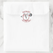 Sticker Rond Les infirmières appellent les chaussures Infirmièr (Sac)