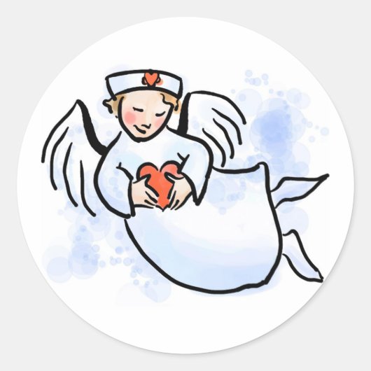 Sticker Rond Les infirmières sont des anges (Devant)