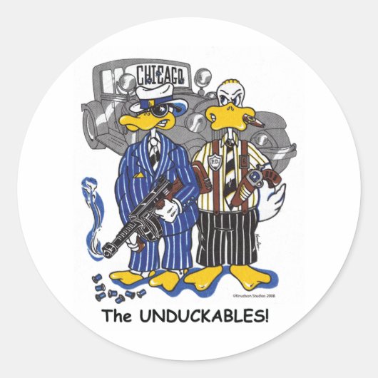 Sticker Rond Les intouchables de Chicago (Devant)