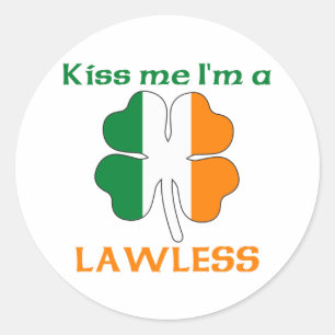 Sticker Rond Les Irlandais personnalisés m'embrassent que je