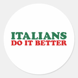 Sticker Rond Les Italiens font mieux