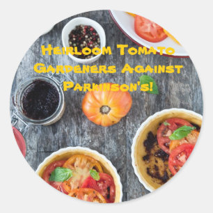 Sticker Rond Les jardiniers de tomates de l'Héritage contre les