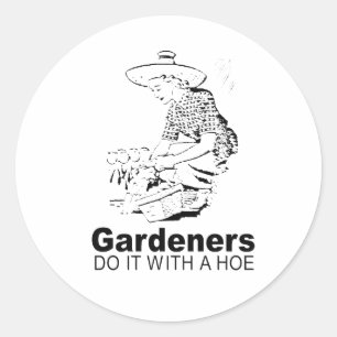 Sticker Rond les jardiniers le font avec une houe 2