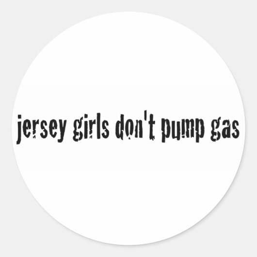 Sticker Rond Les Jersey Filles Ne Pompent Pas De Gaz (Devant)