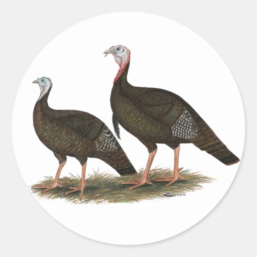 Sticker Rond Les Jeunes Filles de Turkeys (Devant)