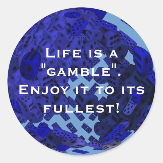 Sticker Rond Les joueurs Dice cadeaux (Devant)