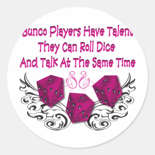 Sticker Rond les joueurs du bunco ont du talent #2 (Devant)