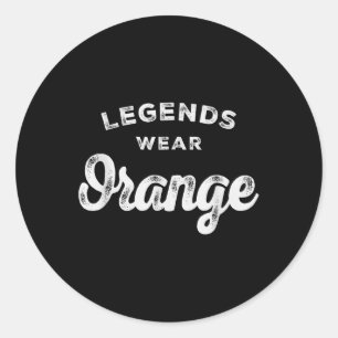 Sticker Rond Les Légendes Portent Orange Team Spirit Game Gear